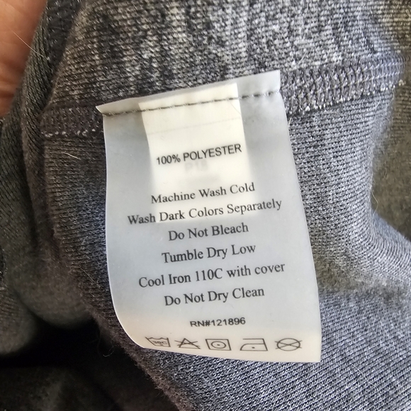 Title Nine Gray Sweater Dress / Tunic Medium Zip Pocket Stretch Knit Scoop Neck - Picture 8 of 9